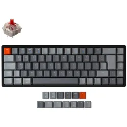 Keychron K6 RGB Bluetooth angol Gateron G Pro Red billentyűzet (Aluminum frame) (K6-Q1-UK)