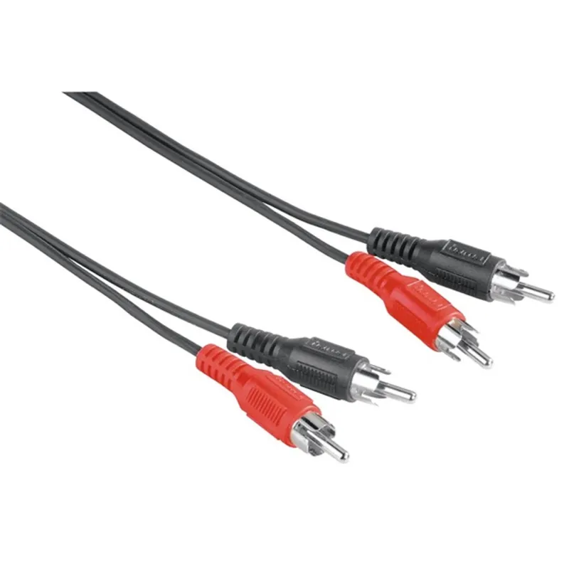 Hama FIC ECO 2RCA-2RCA összekötőkábel 2,5m Black Hama FIC ECO 2RCA-2RCA összekötőkábel 2,5m Black