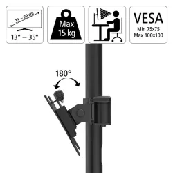 Hama Full Motion Double Monitor Arm 13"-35" Black