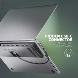 Axagon HMC-4KX3 11in1 ezüst Type C USB HUB