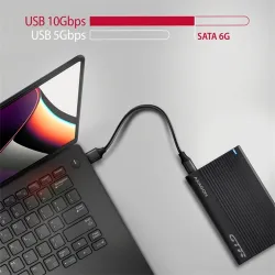 Axagon EE25-GTR 2.5" külső merevlemez ház fekete