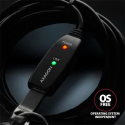 Axagon ADR-310 10m USB 3.2 Gen 1 A apa - anya aktív repeater kábel