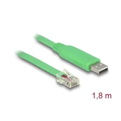 DELOCK Átalakító USB 2.0 Type-A male to 1x Soros RS-232 RJ45 male, 1.8m