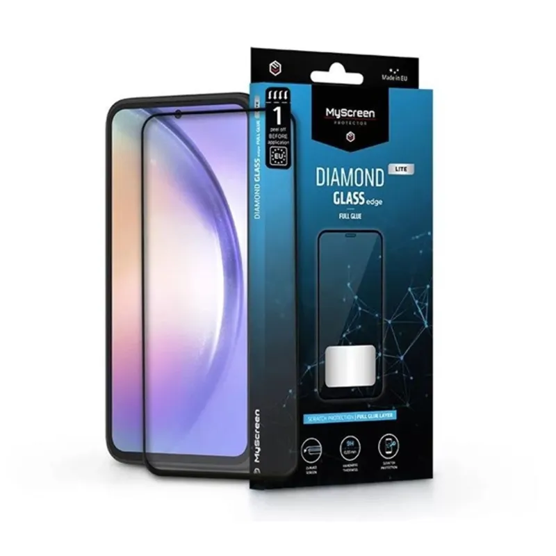 MSP LA-2315 Galaxy A54 5G (SM-A546) Diamond Glass Lite Edge 2.5D edzett üveg kijelzővédő fólia MSP LA-2315 Galaxy A54 5G (SM-A546) Diamond Glass Lite Edge 2.5D edzett üveg kijelzővédő fólia