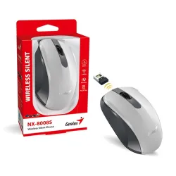 Genius NX-8008S Silent optikai vezeték nélküli egér fehér-szürke