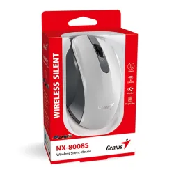Genius NX-8008S Silent optikai vezeték nélküli egér fehér-szürke