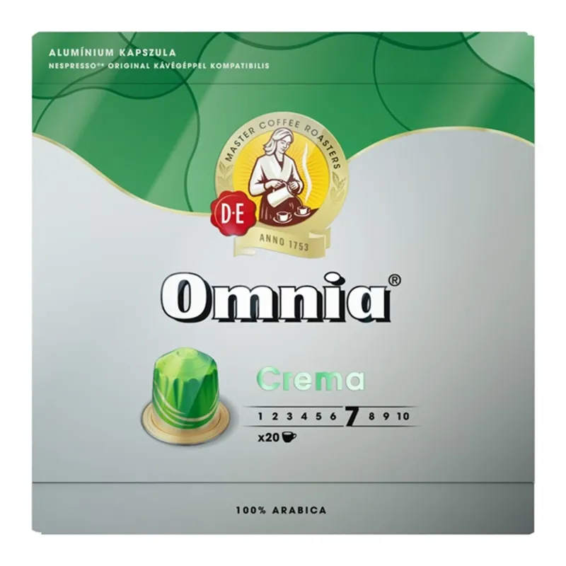 Douwe Egberts Omnia Crema NCC Nespresso kompatibilis 20 db kávékapszula Douwe Egberts Omnia Crema NCC Nespresso kompatibilis 20 db kávékapszula