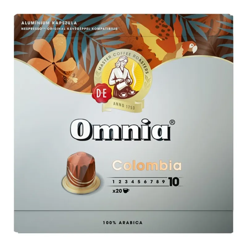Douwe Egberts Omnia Colombia NCC Nespresso kompatibilis 20 db kávékapszula Douwe Egberts Omnia Colombia NCC Nespresso kompatibilis 20 db kávékapszula