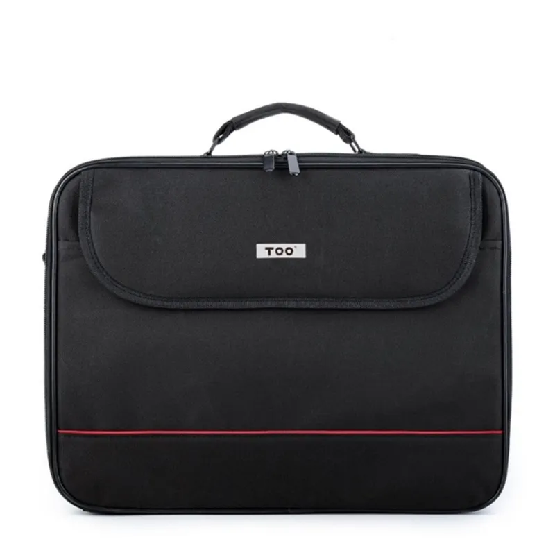 TOO 15,6" fekete notebook táska piros dekor csíkkal TOO 15,6" fekete notebook táska piros dekor csíkkal