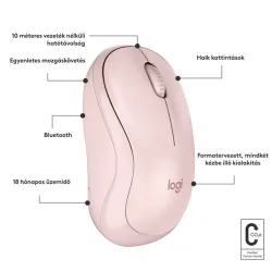 LOGITECH M240 Bluetooth Mouse - ROSE - SILENT