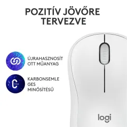 LOGITECH M240 Silent Mouse right and left-handed optical 3 buttons wireless Bluetooth off-white