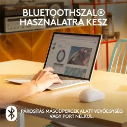 LOGITECH M240 Silent Mouse right and left-handed optical 3 buttons wireless Bluetooth off-white