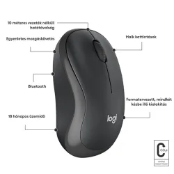 Logitech M240 Silent optikai Bluetooth egér (Graphite) szürke