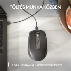 Logitech MX Anywhere 3S optikai Bluetooth egér (Graphite) sötétszürke