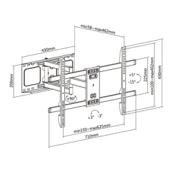 Stell SHO 5620 TV Wall Mount Fix 37"-70" Black