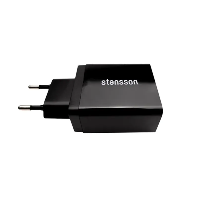 Stansson CH-300-BL 2.4A univerzális hálózati gyorstöltő fekete Stansson CH-300-BL 2.4A univerzális hálózati gyorstöltő fekete