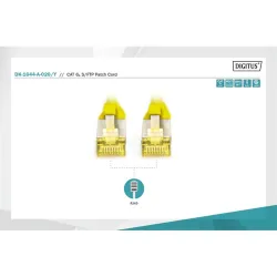 DIGITUS CAT 6A S-FTP patch cable Cu LSZH AWG 26/7 length 2 m color yellow