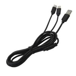 Ventaris C100B Type-C Dual PS5 / Xbox Series X/S kontroller töltő kábel 2m fekete