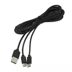 Ventaris C100B Type-C Dual PS5 / Xbox Series X/S kontroller töltő kábel 2m fekete