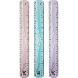 Deli Twist Me 30 cm-es egyenes vegyes színű hajlékony vonalzó