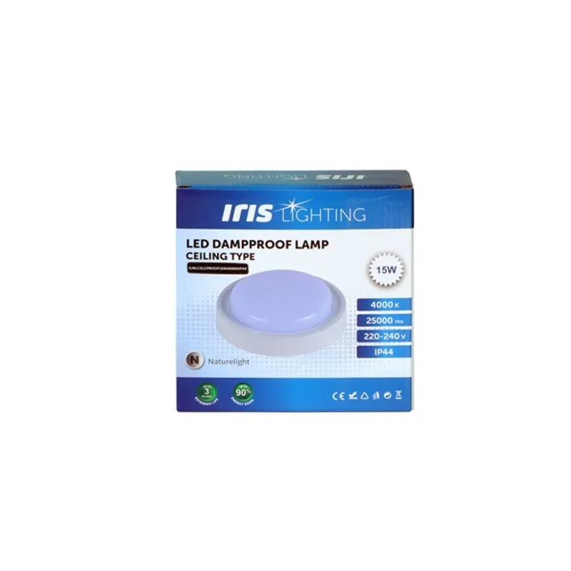 Iris Lighting ML-CELCPROOF 15W/4000K/1400lm IP44 fehér LED mennyezeti lámpa Iris Lighting ML-CELCPROOF 15W/4000K/1400lm IP44 fehér LED mennyezeti lámpa