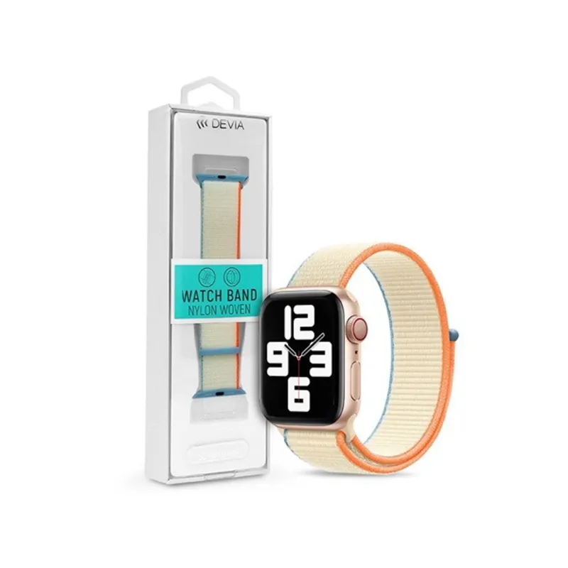 Devia Apple Watch 38/40/41mm szövet sport szíj fehér (ST364624 ) Devia Apple Watch 38/40/41mm szövet sport szíj fehér (ST364624 )