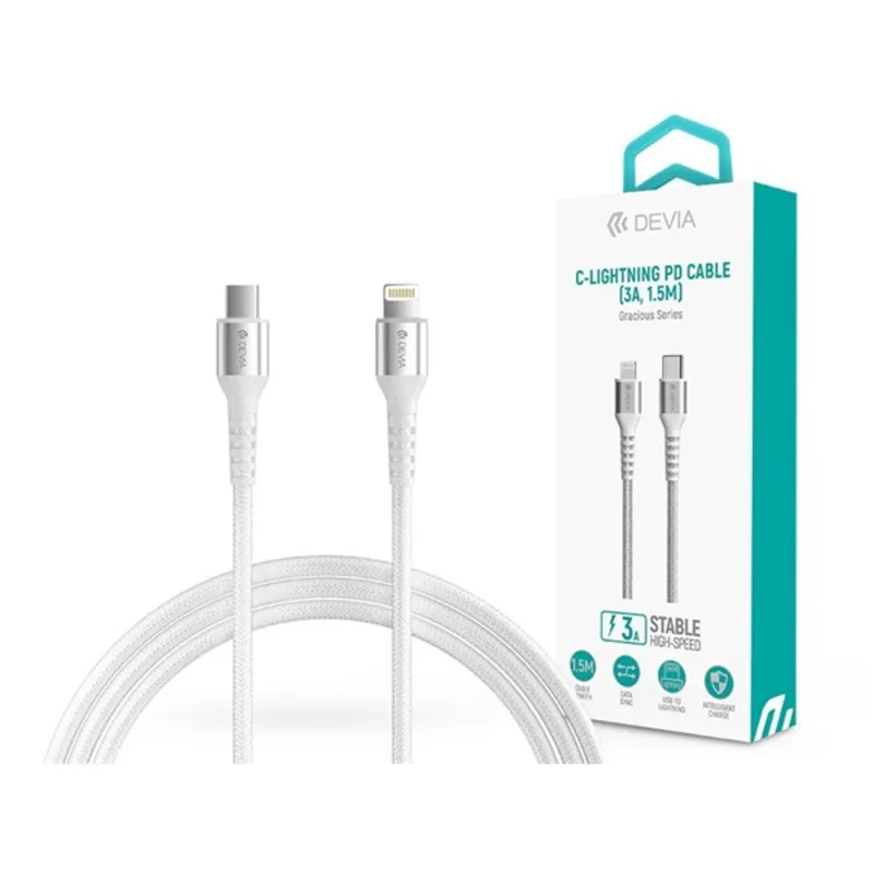 Devia Gracious Series C-Lightning PD cable 1,5m White Devia Gracious Series C-Lightning PD cable 1,5m White