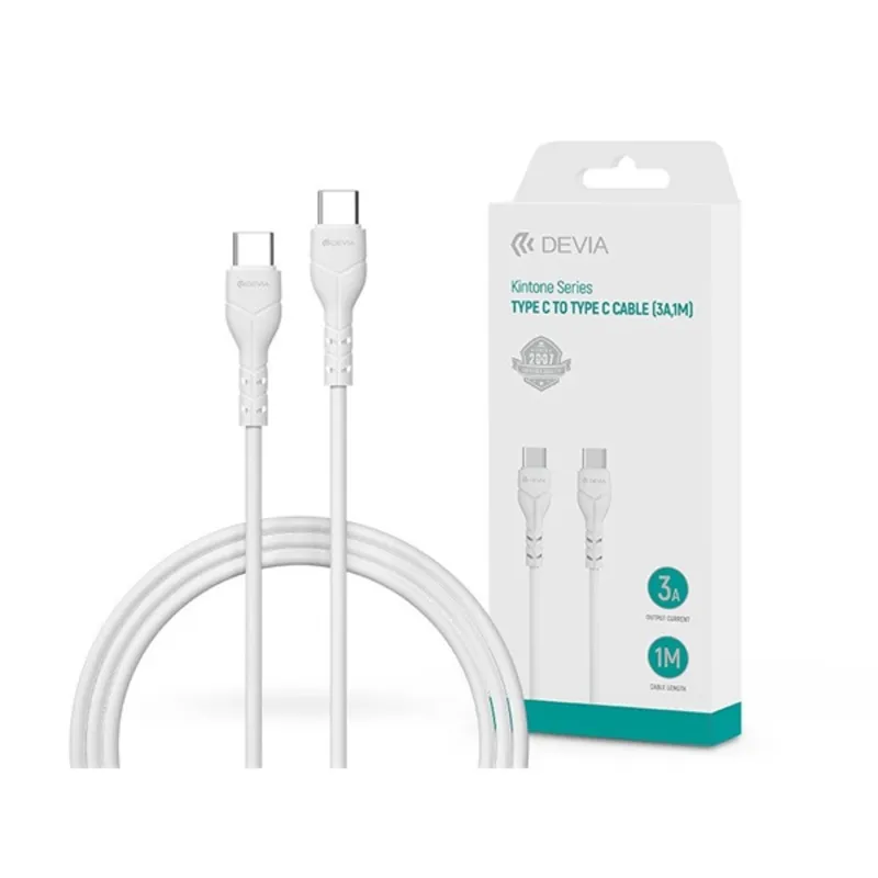 Devia Kintone Series Type-C to Type-C 1m White Devia Kintone Series Type-C to Type-C 1m White
