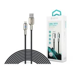 Devia USB - Lightning adat- és töltőkábel 1,5m  ezüst/fekete (ST361296)