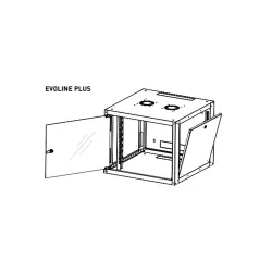 Legrand Rackszekrény - 19" fali kivitel (12U, 626x600x600, szürke, üvegajtós, levehető oldallapos, készre sz. max.65 kg)