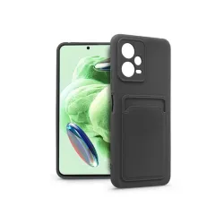 Haffner Card Case Xiaomi Redmi Note 12 5G/Poco X5 5G szilikon tok kártyatartóval fekete (PT-6626)