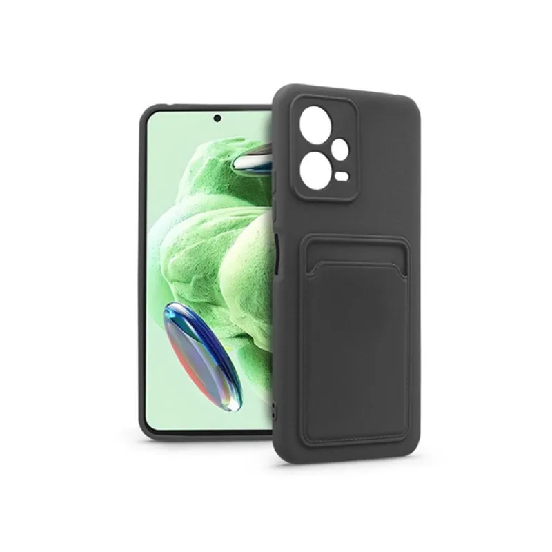 Haffner Card Case Xiaomi Redmi Note 12 5G/Poco X5 5G szilikon tok kártyatartóval fekete (PT-6626) Haffner Card Case Xiaomi Redmi Note 12 5G/Poco X5 5G szilikon tok kártyatartóval fekete (PT-6626)