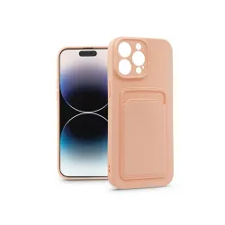 Haffner Card Case Apple iPhone 14 Pro szilikon tok kártyatartóval pink (PT-6739)