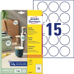 Avery 6225-10 51mm 10 ív univerzális fehér köretikett