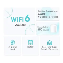 TP-Link Wireless Mesh Networking system AX3000 fehér (DECO X50 (1-PACK))