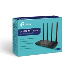TP-LINK Wireless Router Dual Band AC1900 1xWAN(1000Mbps) + 4xLAN(1000Mbps), Archer C80
