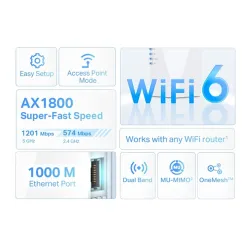 TP-LINK RE600X AX1800 Wi-Fi 6 Range Extender