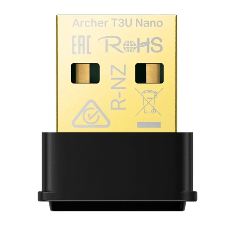 TP-Link Archer T3U Nano AC1300 MU-MIMO Dual-Band Vezeték nélküli USB adapter TP-Link Archer T3U Nano AC1300 MU-MIMO Dual-Band Vezeték nélküli USB adapter