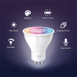 TP-LINK LED Izzó Wi-Fi-s GU10, váltakozó színekkel Spotlight, TAPO L630