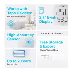 Tapo T315 V1 - Temperature and humidity sensor - smart - wireless - 868 - 922 MHz