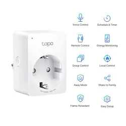 TP-LINK Tapo P110 Okos Wi-Fi-s Dugalj, energia megfigyeléssel
