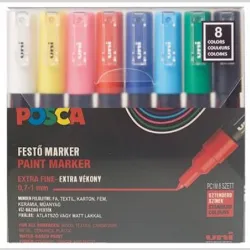 Uni POSCA PC-1M (magyar) 8db-os marker készlet