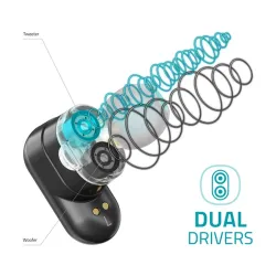 LAMAX Duals1 TWS Bluetooth fülhallgató fekete (LMXDU1)