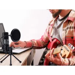 Tracer TRAMIC46419 Digital Pro USB fekete kondenzációs mikrofon POP szűrővel