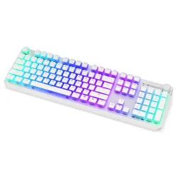 Endorfy Thock Wireless Red Switch Mechanical Keyboard Onyx White Pudding US