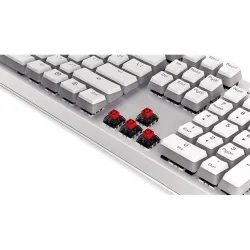 Endorfy Thock Wireless Red Switch Mechanical Keyboard Onyx White Pudding US