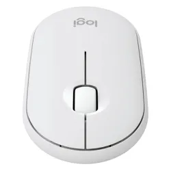 Logitech Pebble Mouse 2 M350s - Mouse - optical - 3 buttons - wireless - Bluetooth 5.2 LE - tonal white