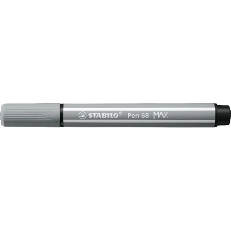 Stabilo Pen 68 MAX vágott hegyű középszürke prémium rostirón Stabilo Pen 68 MAX vágott hegyű középszürke prémium rostirón