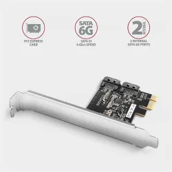 Axagon 2x SATA port bővítő kártya PCIe (PCES-SJ2