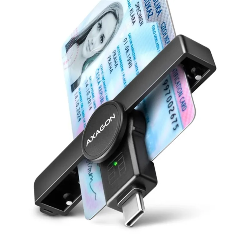 Axagon CRE-SMPC USB-C Smart card PocketReader okos kártyaolvasó Axagon CRE-SMPC USB-C Smart card PocketReader okos kártyaolvasó